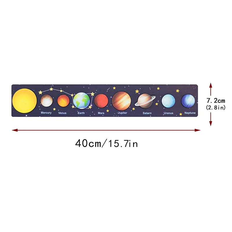 Montessori Solar System Puzzle Toy - Interactive Space Exploration for Kids