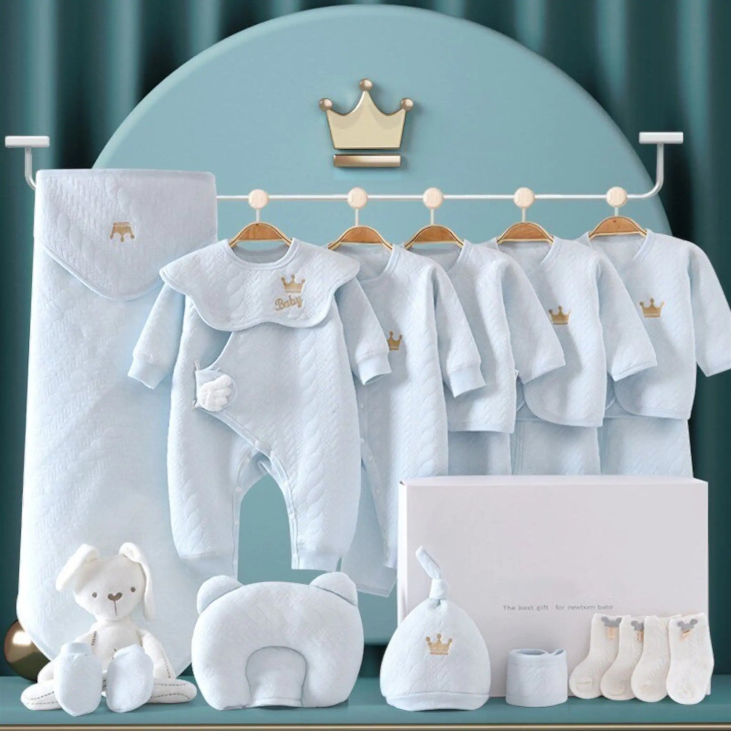 Baby Luxe Organic Cotton Set – Blanket, and Bodysuit for Ultimate Comfort