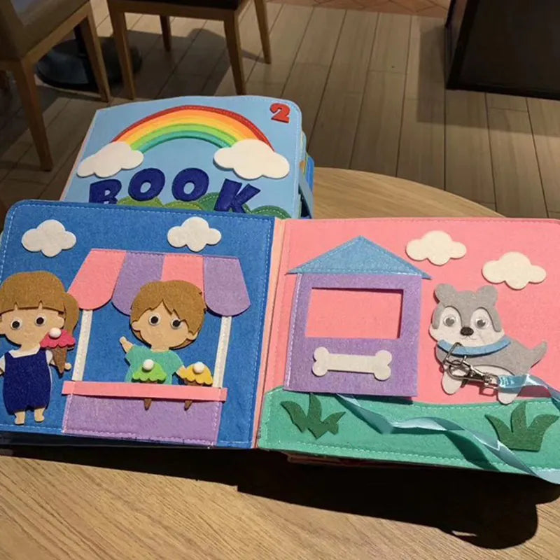 Montessori-style Felt Cloth Book for Babies
