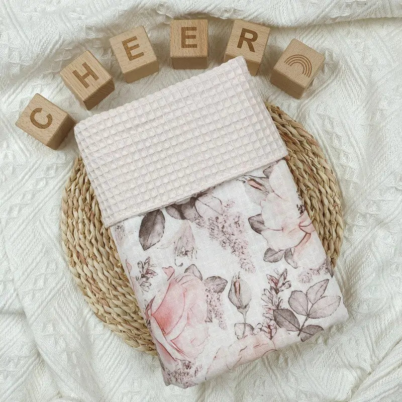 Cotton Waffle Baby Blanket – Soft, Breathable, and Versatile - Size 100x70cm