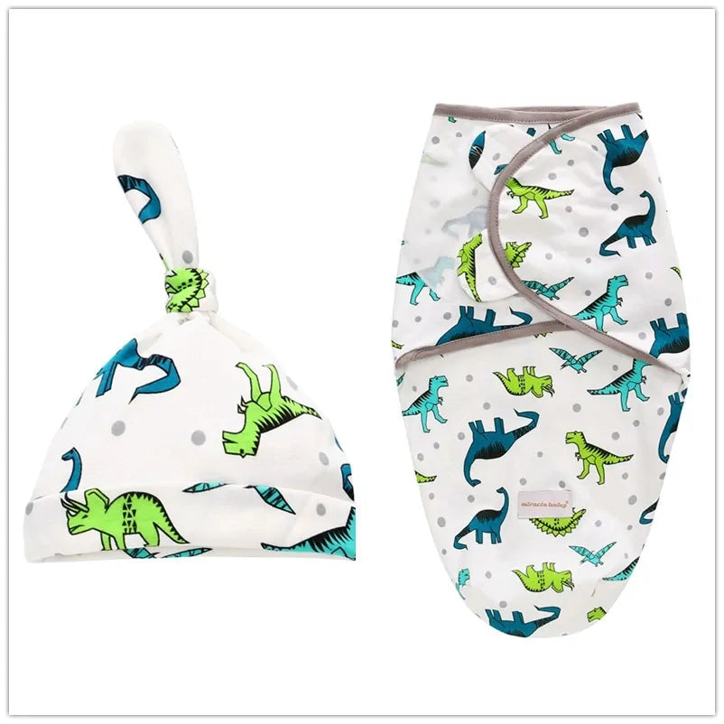 Cozy Baby Swaddle Blanket with Cap - Soft and Comfortable for Naptime and Bedtime