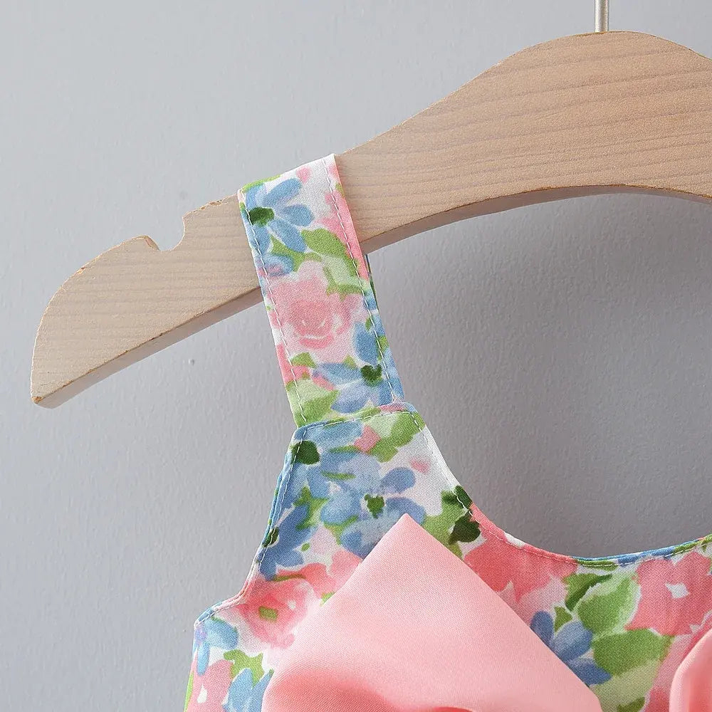 2pcs/Set Baby Girl Summer Floral Dresses