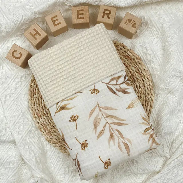 Cotton Waffle Baby Blanket – Soft, Breathable, and Versatile - Size 100x70cm