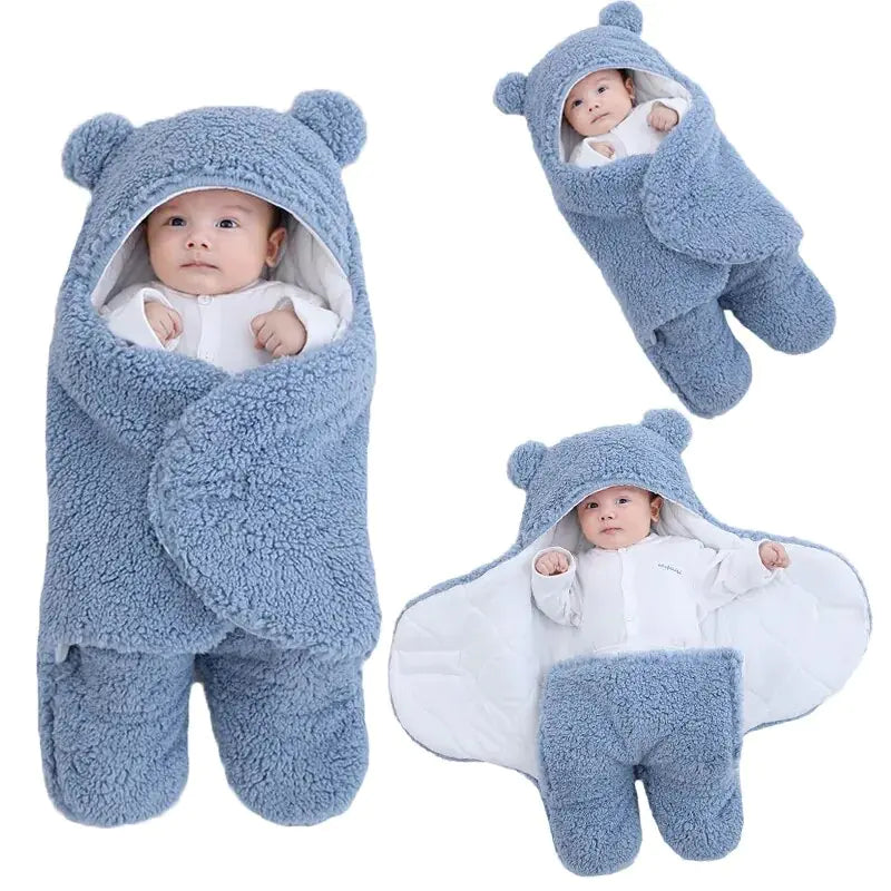 Thicken Fleece Sleeping Bags for Newborns – Cozy, Soft, and Warm