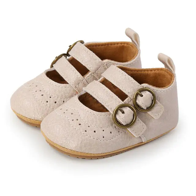 Multicolor Retro Leather Baby Shoes – Stylish, Comfortable, and Non-Slip for First Steps for Ages 0-18 Months