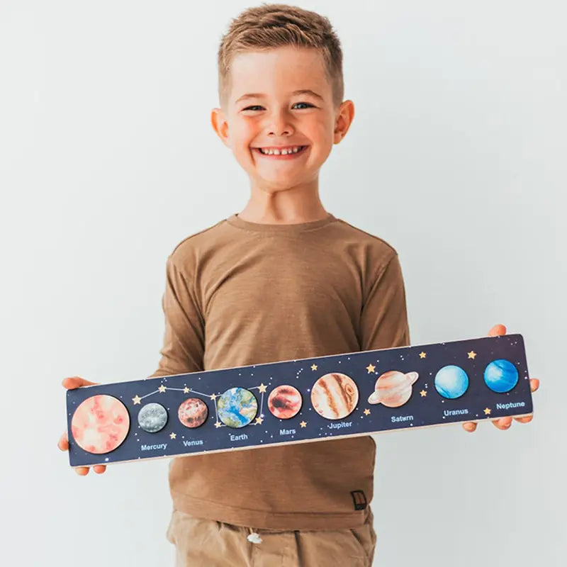 Montessori Solar System Puzzle Toy - Interactive Space Exploration for Kids