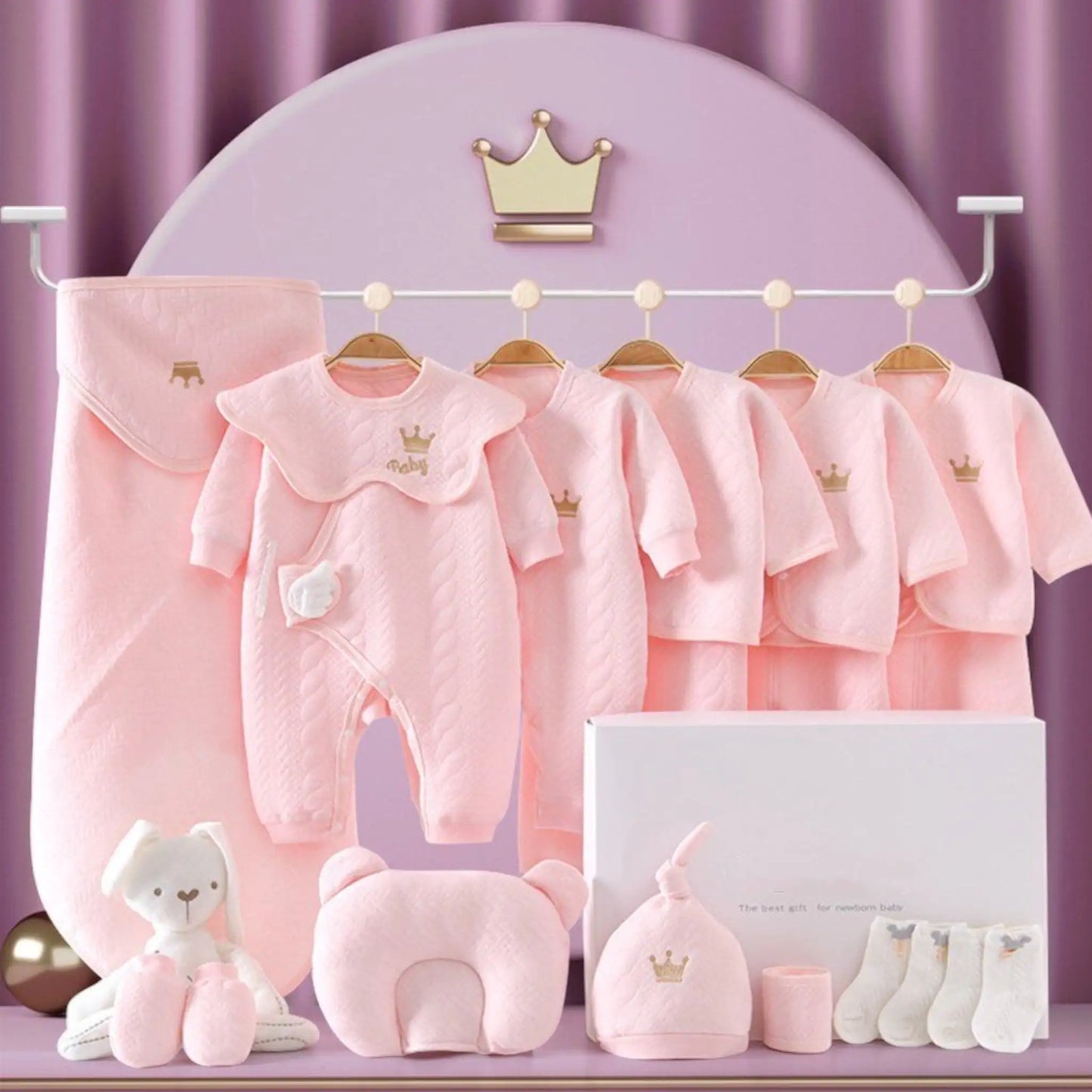 Baby Luxe Organic Cotton Set – Blanket, and Bodysuit for Ultimate Comfort