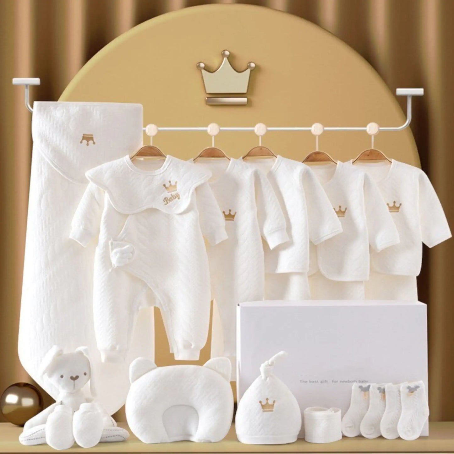 Baby Luxe Organic Cotton Set – Blanket, and Bodysuit for Ultimate Comfort