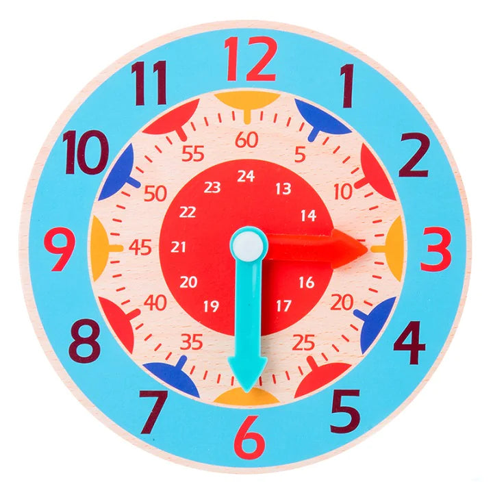 Wooden Kids Learning Clock – Educational Time-Telling Toy for Early Learners
