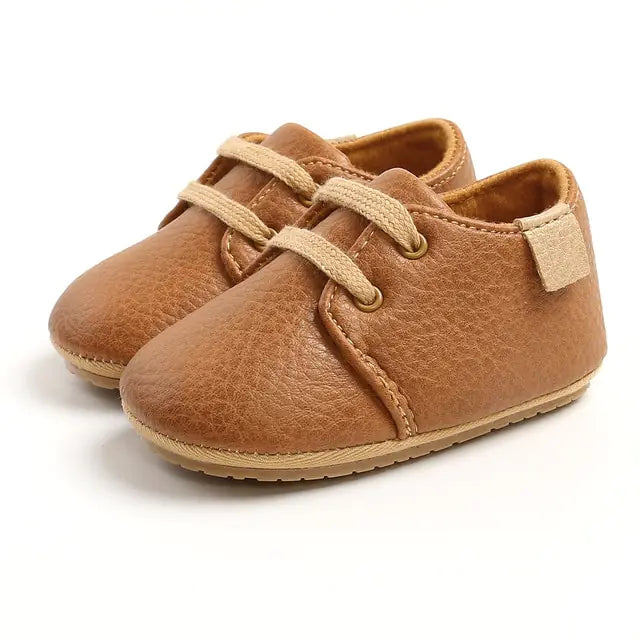 Multicolor Retro Leather Baby Shoes – Stylish, Comfortable, and Non-Slip for First Steps for Ages 0-18 Months