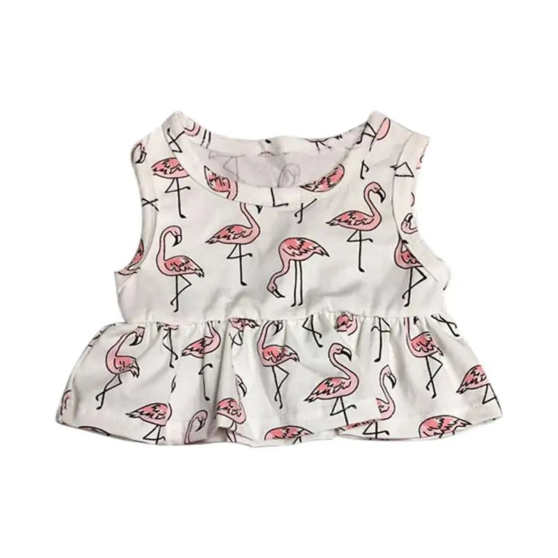 Sleeveless Flamingo Cotton Top - Cool and Comfortable Baby Wear