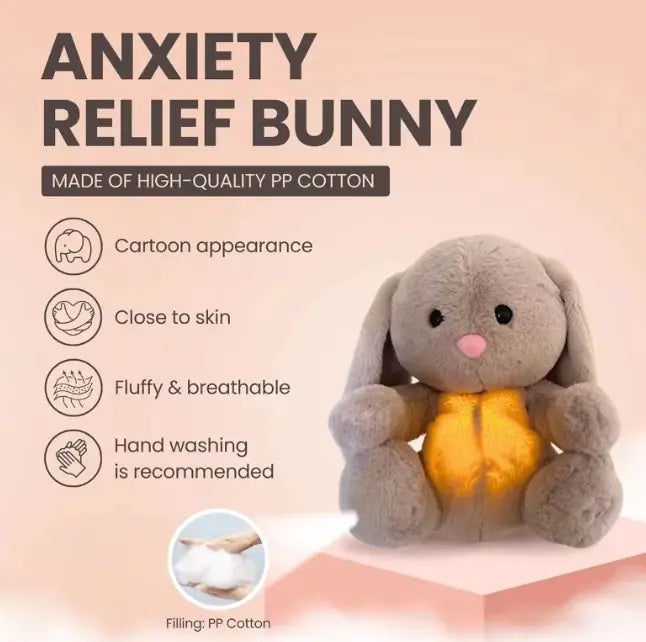 Breathing Rabbit Soothing Sensory Plush Toy for Babies