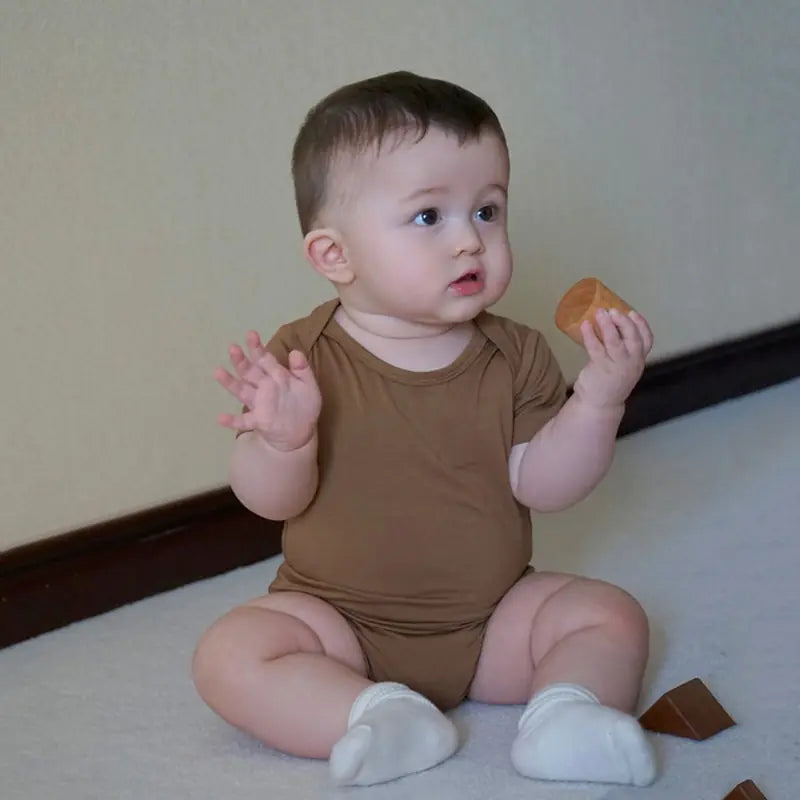 Bamboo Fiber Baby Romper – Soft, Breathable, and Easy-Care Summer Jumpsuit