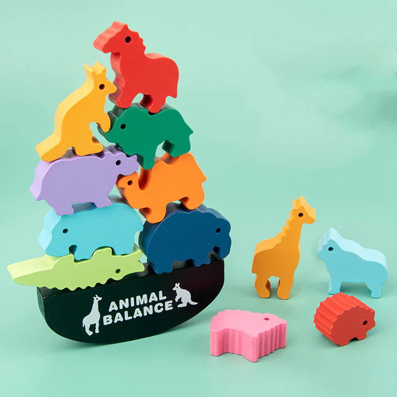 Animal Balance Building Blocks Game for Kids