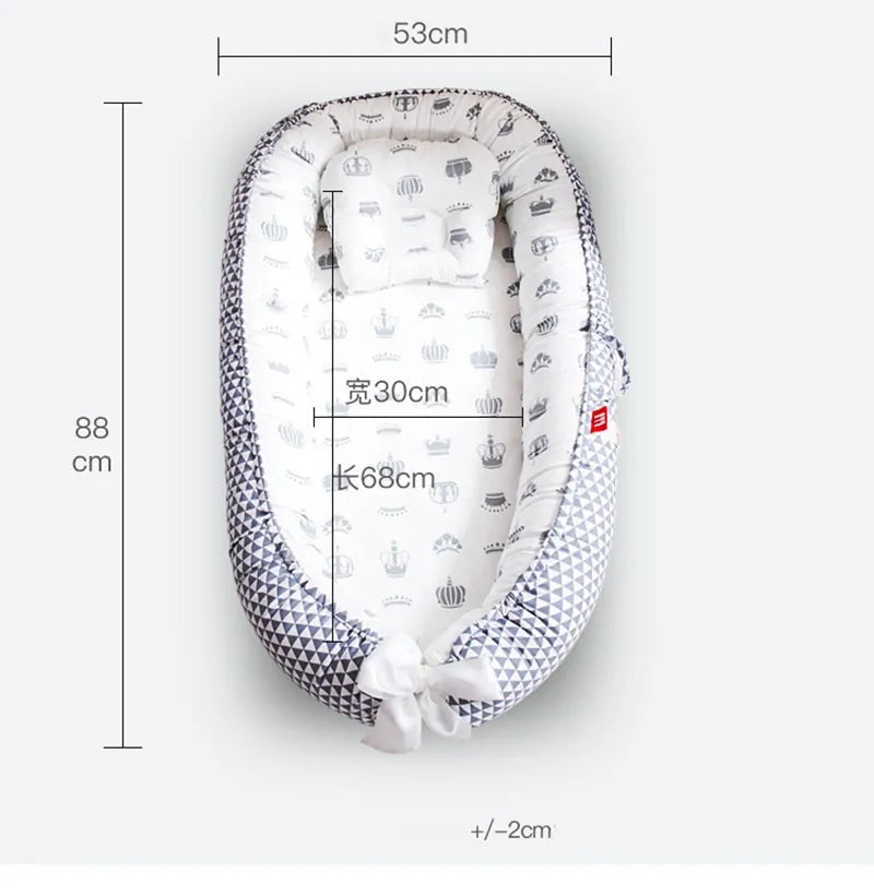 Babynest Portable Newborn Lounger - Cozy, Secure & Machine Washable
