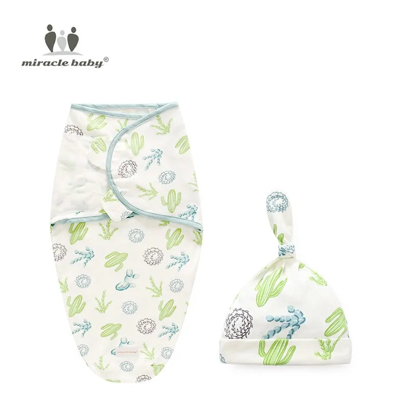 Cozy Baby Swaddle Blanket with Cap - Soft and Comfortable for Naptime and Bedtime