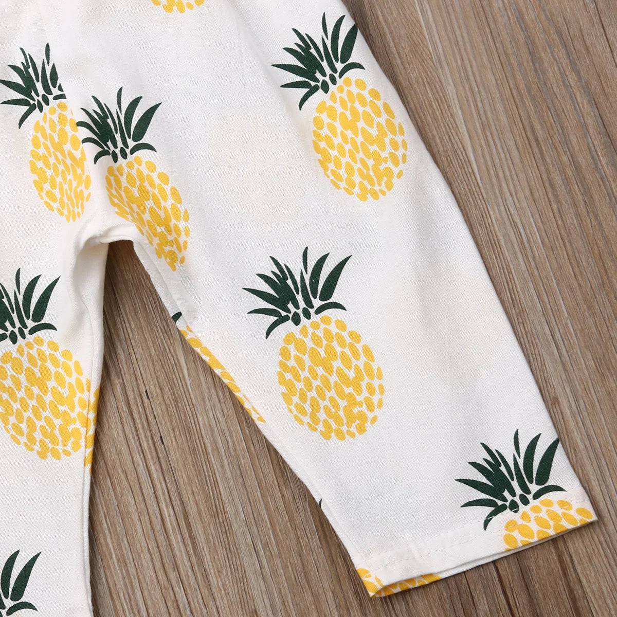 Tropical Vibes Pineapple Romper Set for Girls