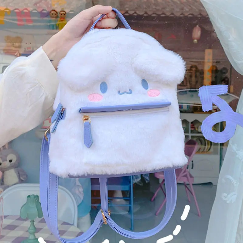Cotton Plush Furry Backpack – Adorable Sanrio Characters for Kids