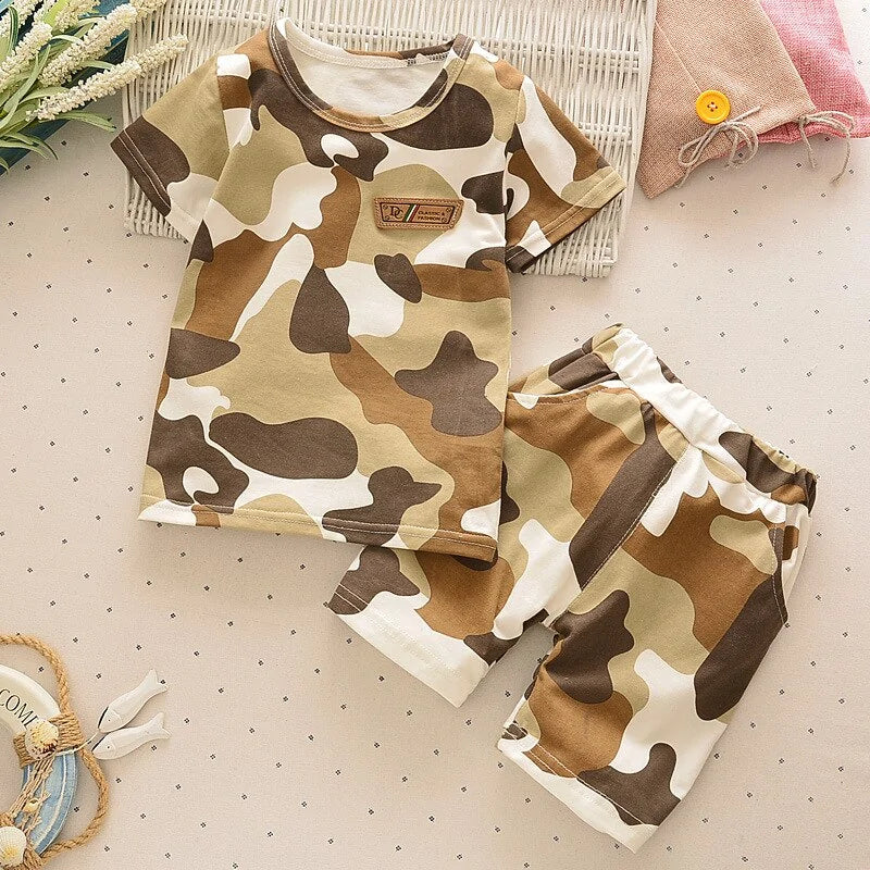 Adventure-Ready Camo T-shirt and Short Set