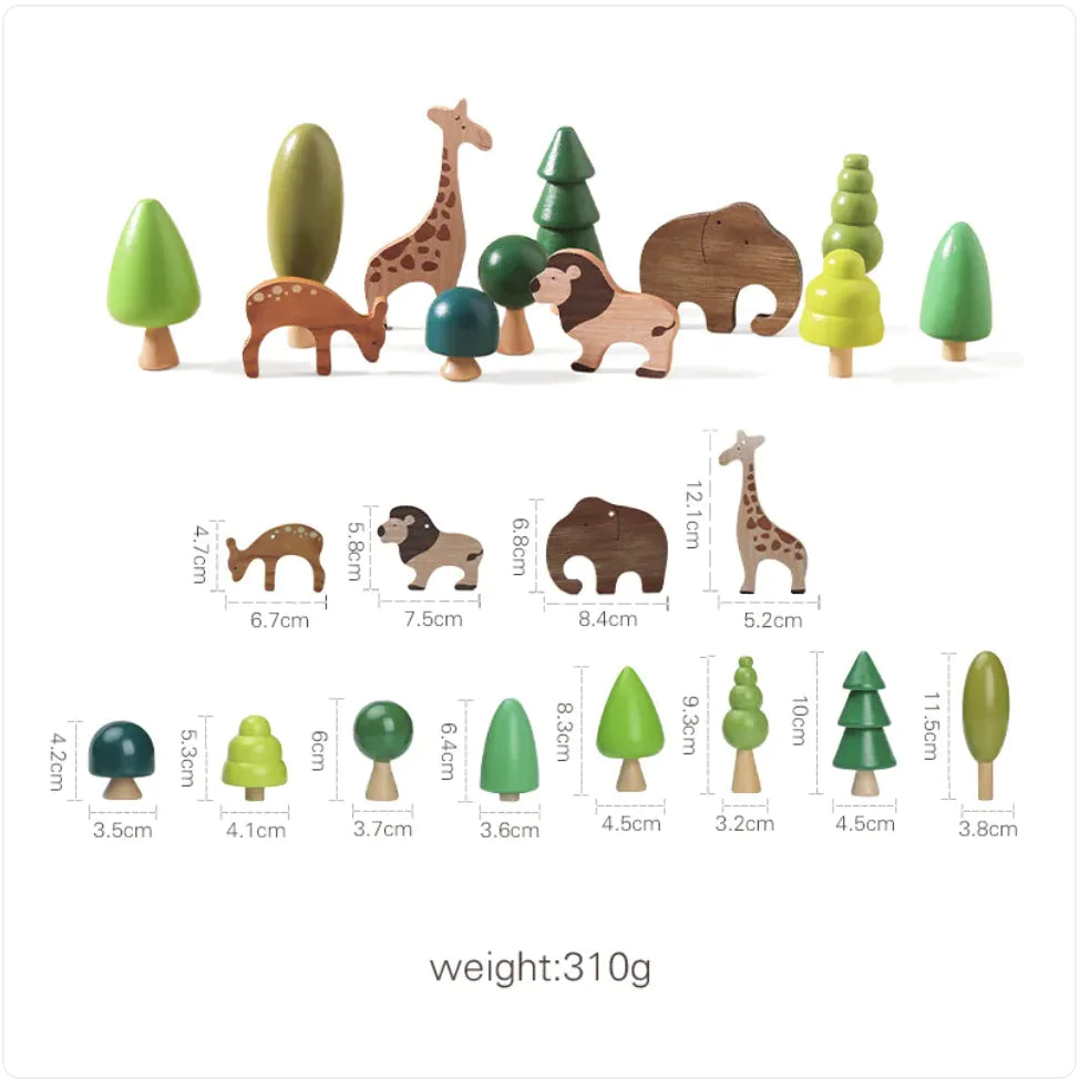Children's Solid Wood Jenga Game – Educational Cognitive Toy