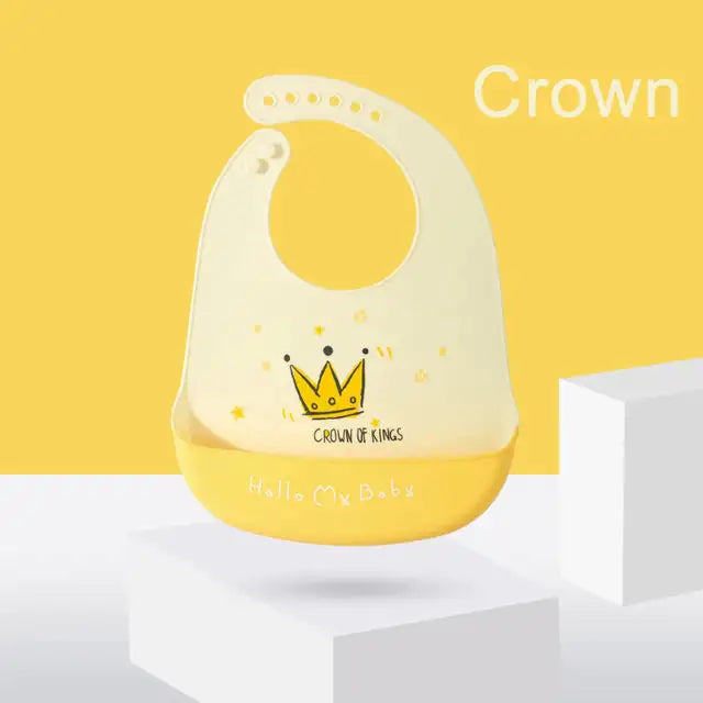 Silicone Baby Bib with Adjustable Neck Strap