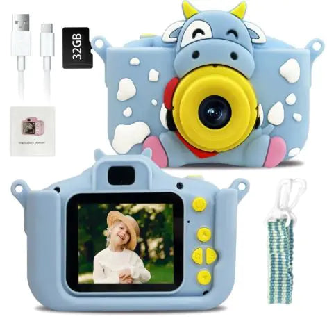 Kid Mini Camera with Photo Stickers, Video Recording, and Instant Printing