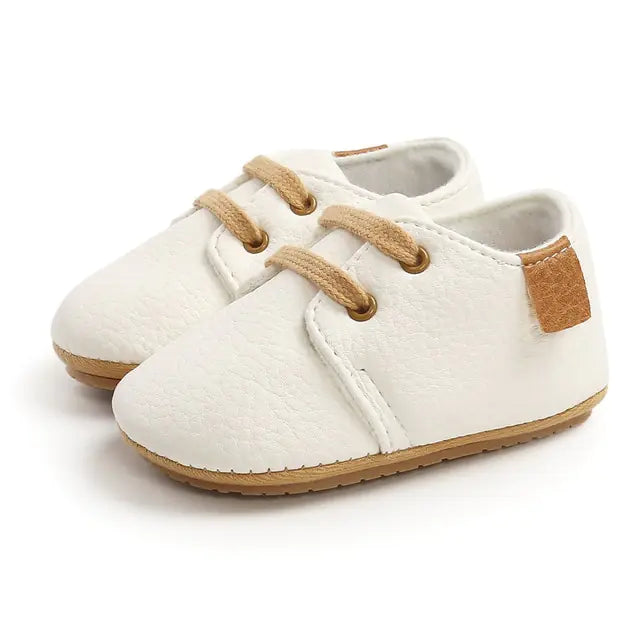 Multicolor Retro Leather Baby Shoes – Stylish, Comfortable, and Non-Slip for First Steps for Ages 0-18 Months