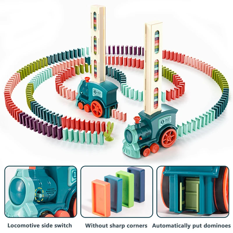 Kids Automatic Domino Train – Creative Toy for Fun and Learning