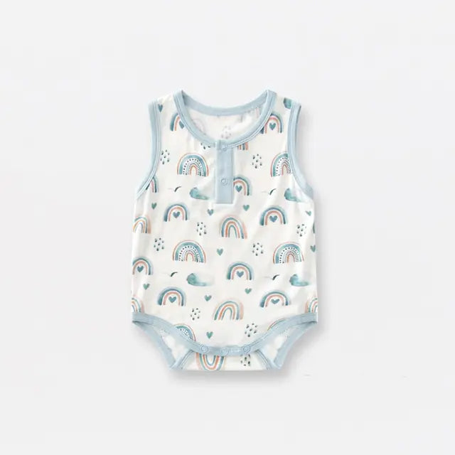 Bamboo Fiber Baby Zippered Romper – Soft, Eco-Friendly, and Comfortable for Newborns