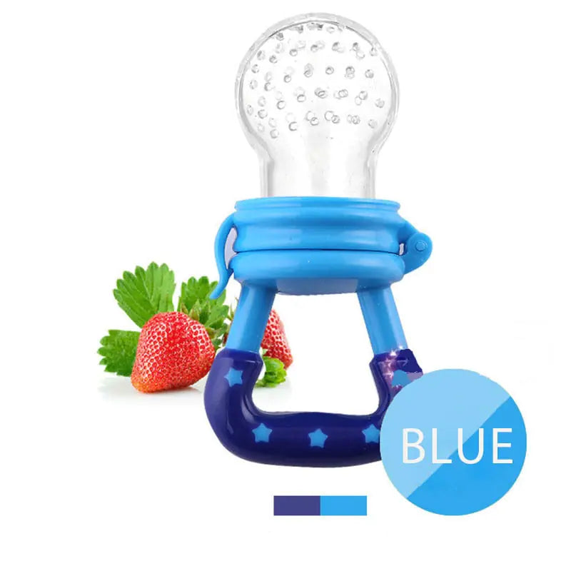 Squeeze Bottle Feeder – One-Handed Feeding with Reusable Silicone Spoon and Fruit Nibbler