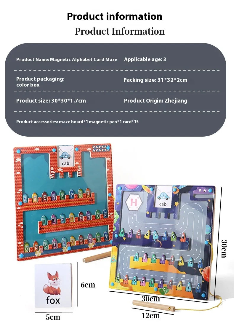 Magnetic Letters Maze Toy for Kids