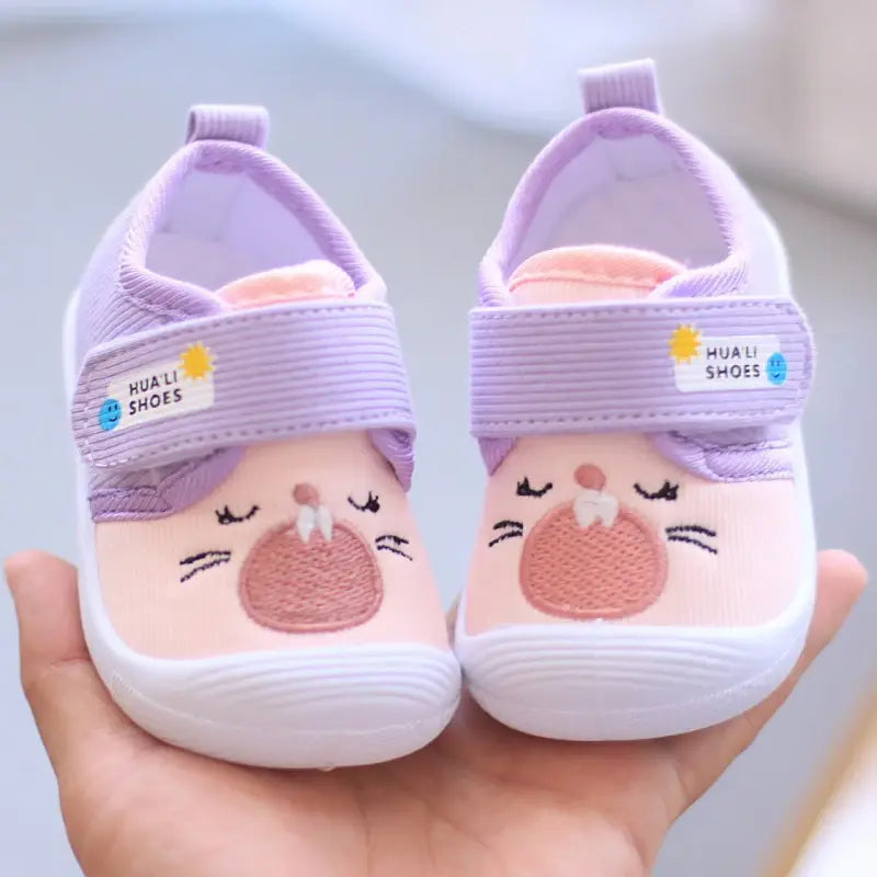 Baby Learning to Walk Shoes – Fun Cartoon Design and Comfortable Low-Top Sneakers
