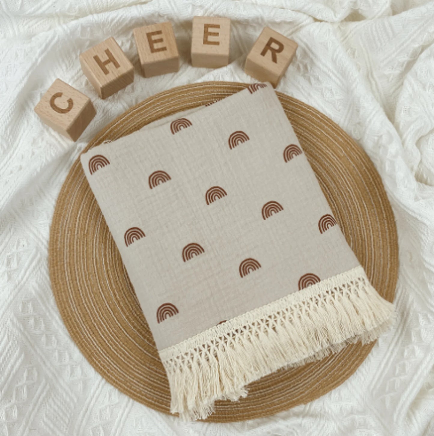 Adorable Muslin Cotton Baby Blanket - Various Designs - Size 100x120cm