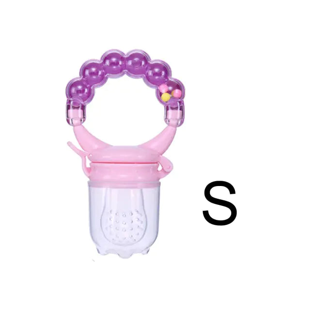 Squeeze Bottle Feeder – One-Handed Feeding with Reusable Silicone Spoon and Fruit Nibbler