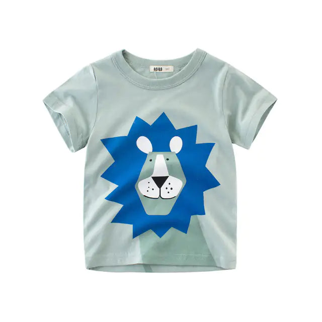 Cartoon Graphic Short Sleeve Tee for Boys