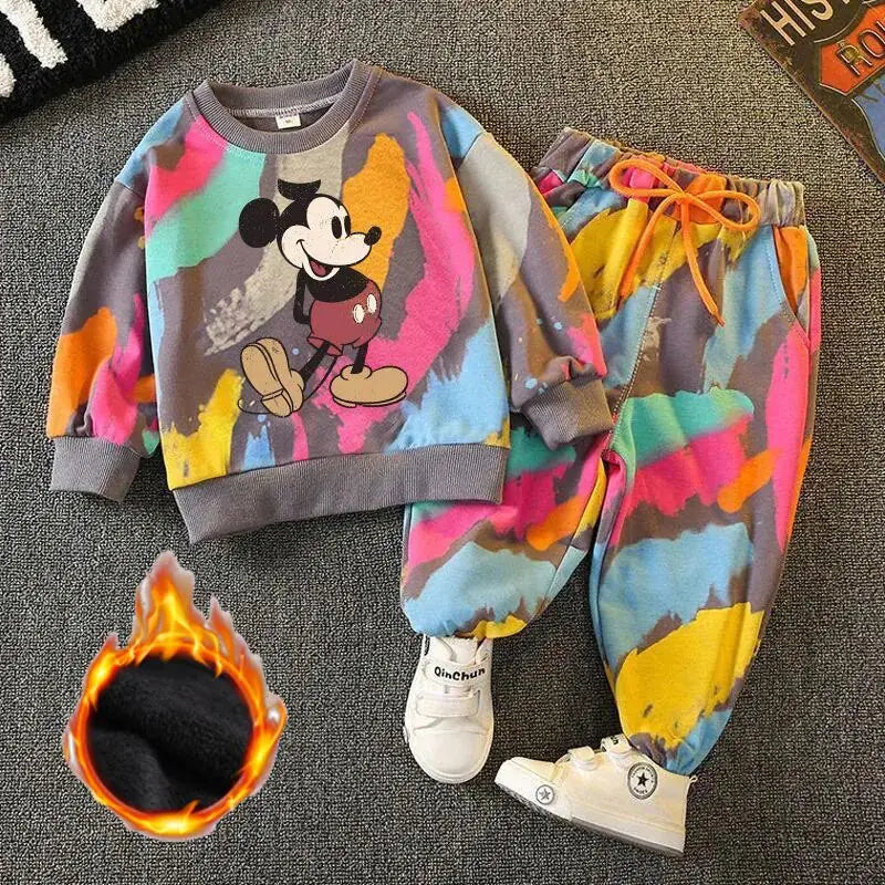 Colourful Mickey Mouse Tracksuit Set for Toddlers