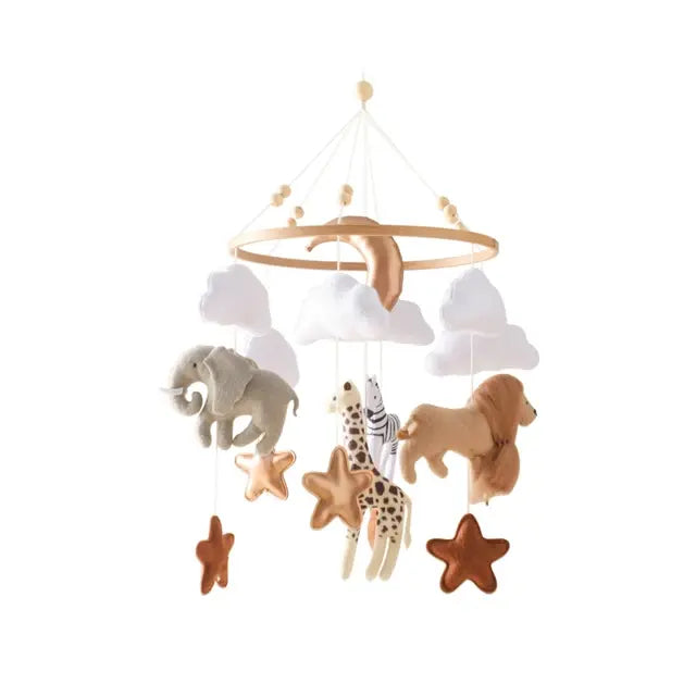 Crib Mobile Bed Bell with Calming Melodies and Rotating Characters