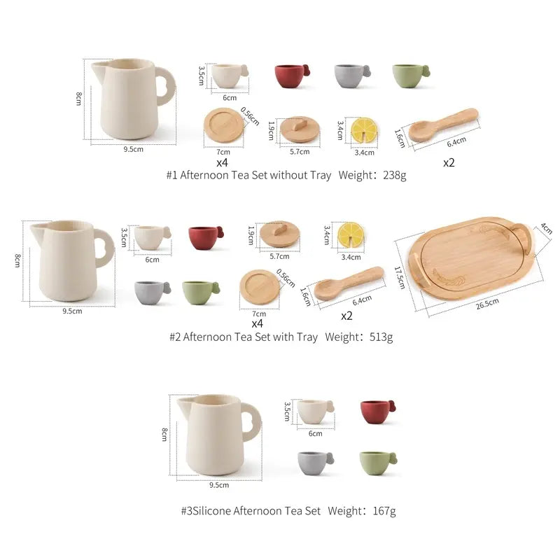 Baby Wooden Tea Set for Cognitive Development and Early Learning