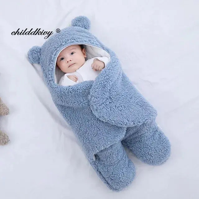Thicken Fleece Sleeping Bags for Newborns – Cozy, Soft, and Warm