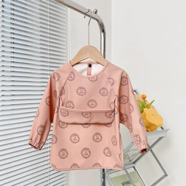 Cute Toddler Long Sleeve Waterproof Bib Apron