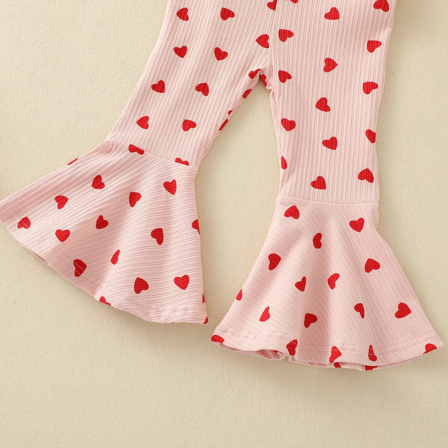 Baby Love Heart Print Romper for Girls