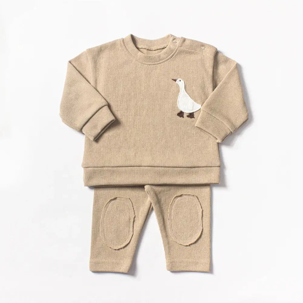 100% Organic Cotton Unisex 2-Piece Set - Cozy & Stylish for Spring & Autumn