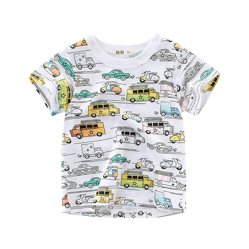 Children’s Adventure Summer Cartoon T-Shirt – Perfect for Play and Everyday Adventures