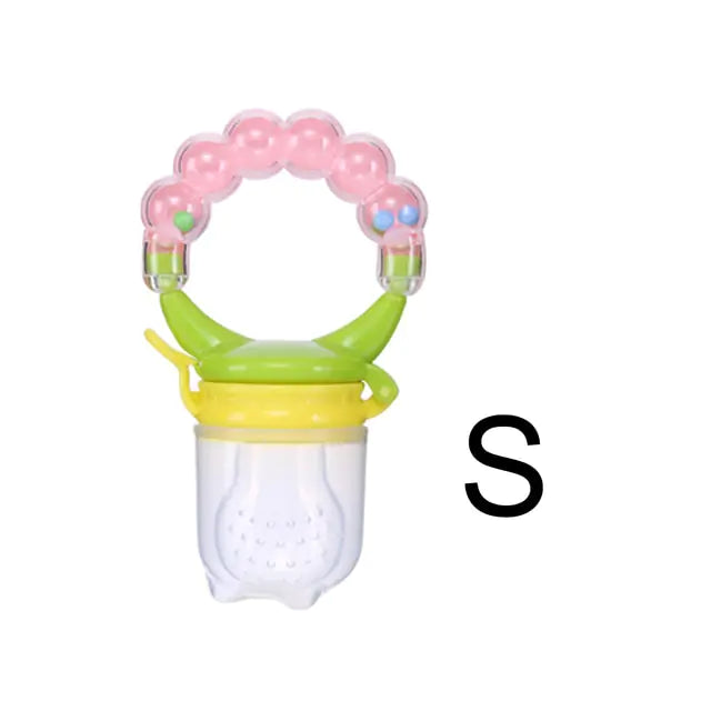 Squeeze Bottle Feeder – One-Handed Feeding with Reusable Silicone Spoon and Fruit Nibbler