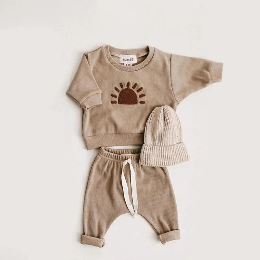 100% Organic Cotton Unisex 2-Piece Set - Cozy & Stylish for Spring & Autumn