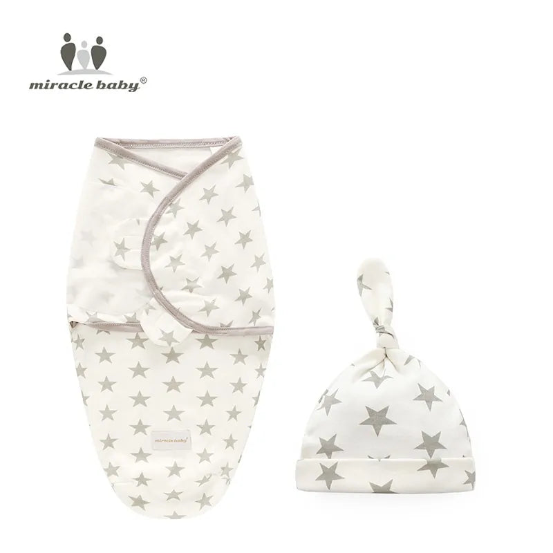 Cozy Baby Swaddle Blanket with Cap - Soft and Comfortable for Naptime and Bedtime