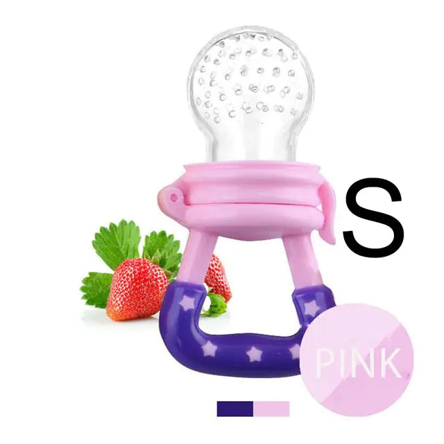 Squeeze Bottle Feeder – One-Handed Feeding with Reusable Silicone Spoon and Fruit Nibbler