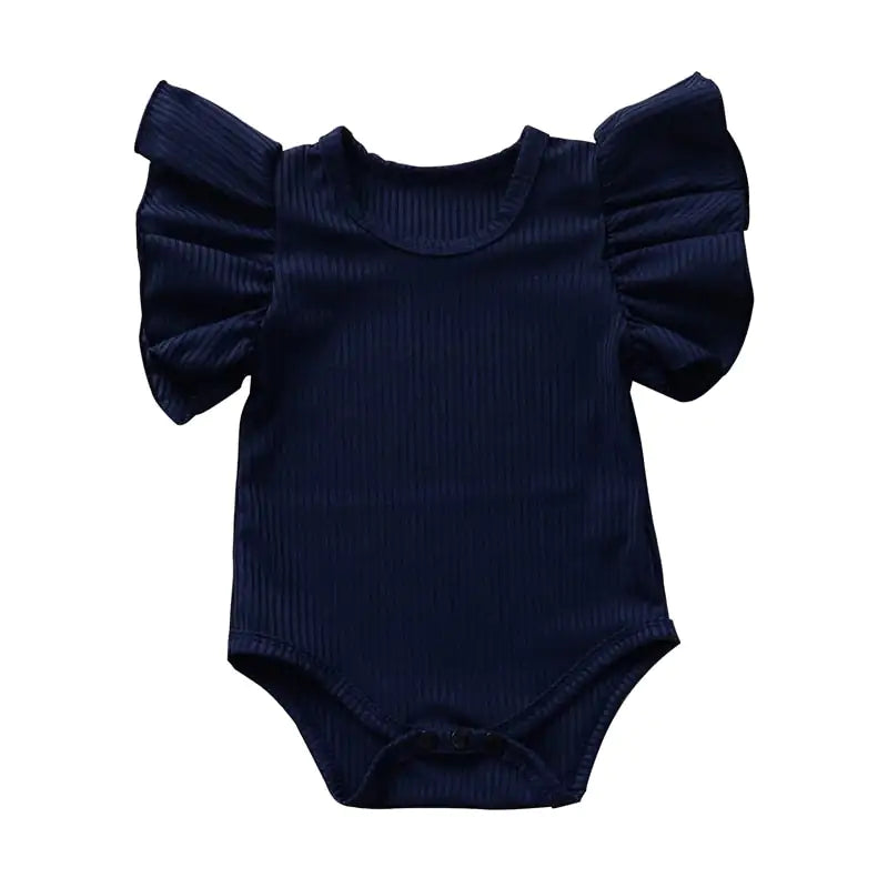 Soft Ruffled Sleeve Baby Girl Bodysuit