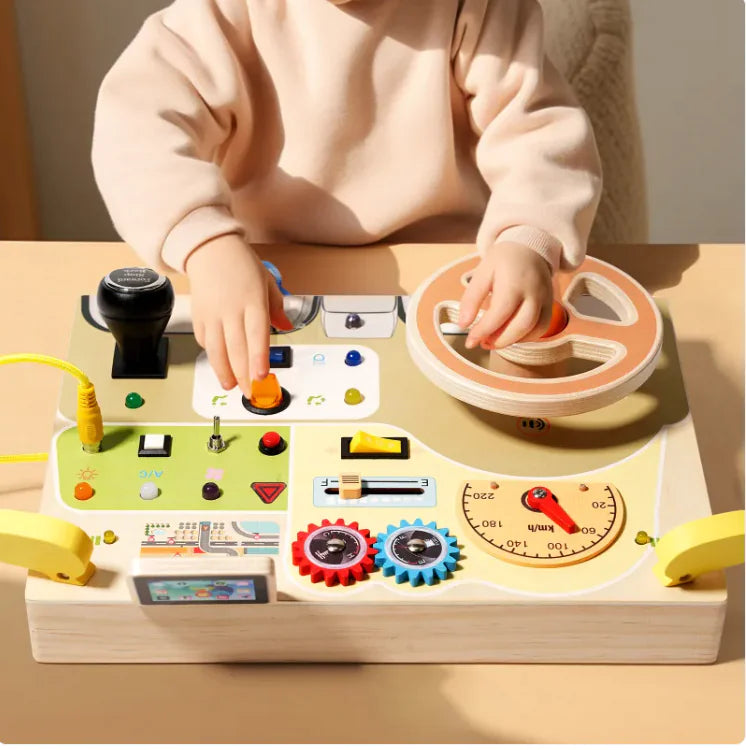 Nordic Baby Wooden Steering Wheel Puzzle Toy