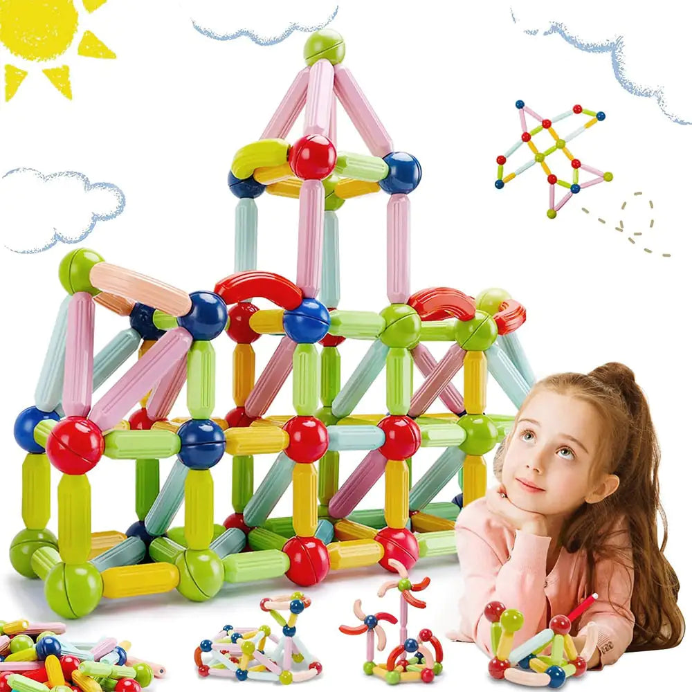 Magnetic Building Blocks - Creative Construction Set for Imagination and Learning